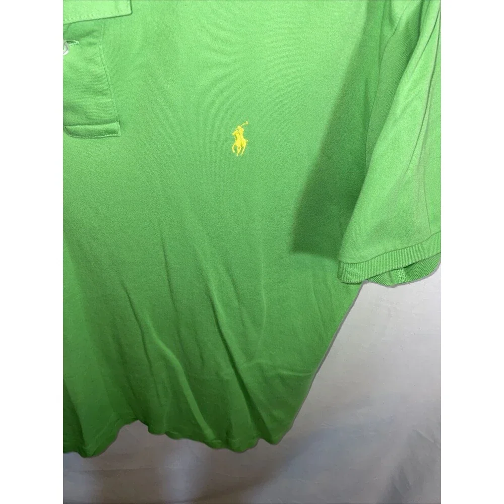 Polo Ralph Lauren Golf Shirt Men’s Size Large Green 100% Cotton Short Sleeve
